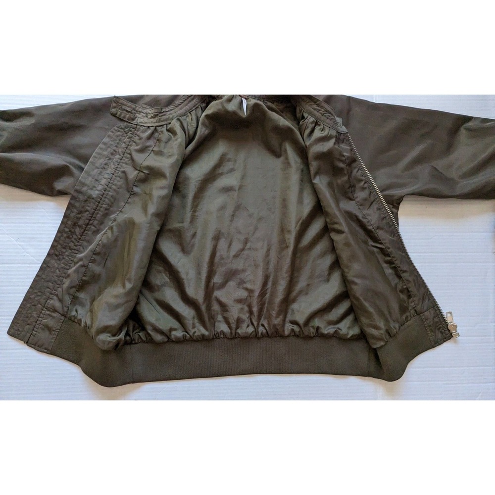 Free People Bomber Jackek Womens Size Small Olive Full Zip Midnight  Pockets - Picture 5 of 8